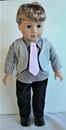 Shirt Pants Vest Tie for 18 in American Girl Logan Boy Doll Clothes Accessories