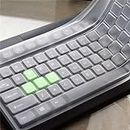 URBANWAZE Universal Clear Waterproof Silicone Keyboard Protector for Standard PC Desktop Computer Keyboards - Durable Wrap-Around Design, Liquid-Proof, Ultrathin, Translucent White