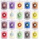 Scented Candles, Anxiety Reducer Jasmine, Rose, Vanilla, Bergamot, fig, Lavender, Lemon, Spring,Strawberry, Rosemary, Aromatherapy Organic Massage Candles, Hand Poured Natural Soy Wax - 20 Pack