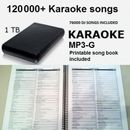 Karaoke  1TB USB Hard Drive 120000 All Styles Songs 76000 DJ MP3 English