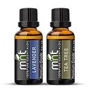 MNT Combo Set of lavender Oil and Tea Tree Essential Oil (Each 15ML) Ideal for use in Hair loss, Promotes Hair Growth, Moisturizes Skin, Health Benefit, Massage