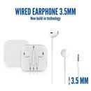 3.5 mm White Wired Earphones for iPhone Android PC Mac In Ear Buds