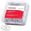 300 Pieces Silver Cute Paper Clips Smooth Stainless Steel Drop-Shaped Wire Small Paperclips for Office Supplies Wedding Women Girls Kids School Students Paper Document Organizing by VENCINK