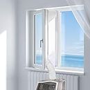 HOOMEE Fensterabdichtung für Mobile Klimageräte, Wäschetrockner, Ablufttrockner, Hot Air Stop zum Anbringen an Fenster, Dachfenster, Flügelfenster, Fensterabdichtung Klimaanlage 400cm
