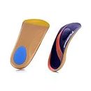 PCSsole 3/4 Length Comfort Orthotic Insoles Shoe Inserts for Flat Feet,Plantar Fasciitis, Heel Spur,Heel Pain，Arch Support for Men and Women(S:(Women3.5-5)) Dark blue