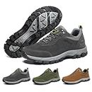 Running Shoes Men's Trekking Shoes Men's Simple Support Comfortable Lightweight Trainers Breathable Shoes Good Outdoor Work Men's Trainers Men's Shoes (Color : Gray, Size : 45-EU/9.5-UK)