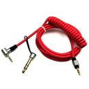 3.5 to 3.5 & 6.5 MM AUX Red Cable Cord for Beats by Dr Dre Pro Detox Headphones