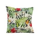 Throw Pillow Case RJDJ Pillowcase Cushion Flax Pillow Covers Sofa Square Flowers Grass Pattern Home Decorative (Green - B)
