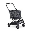 Joovy Boot Shopping Cart Featuring 70 lbs Total Weight Capacity, Stylish Removable Tote, Swivel Tires for Easy Steering, One-Handed Compact Fold, and One-Step Parking Brake (Black Frame)
