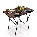 wow craft Multi Purpose Foldable and Portable 2 Seater Dining Table for Home, Kitchen Made with Engineered Plywood top and Powder Coated Finish (Mango Brown)