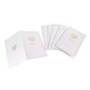 ewtshop® Menu Cards in White with Gold, Pack of 20, Open in DIN A4 Format, Folded in DIN A5 Format, for Weddings, Birthday Parties, Communion and Other Celebrations