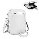 befen Leather Crossbody Cell Phone Purse for Women, Women's Small Zip Around Crossbody Wallet Bags - Fit iPhone 14 Pro, White, Small