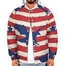 American Eagle Pattern Funny Uomo Baseball Jacket Stampato Cappotto Felpa Morbida Per La Primavera Autunno