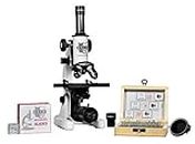 ESAW 1125x Student Compound Microscope with 25 Prepared Microscope Slides, Mag: 100x to 1125x (SM-02)