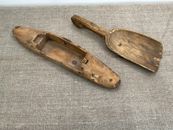 Cuchara de madera y lanzadera telar de tejido tallado a mano tallado a mano herramientas antiguas