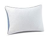 pillowLY Shredded Memory Foam Pillow For Neck Support & Pain Relief - 2 Comfort Orthopedic Zones (Soft & Firm) Adjustable for Stomach Back & Side Sleepers
