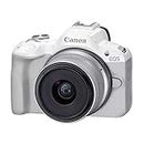 Canon Digital Camera EOS R50 RF-S18-45mm is STM Kit (White)