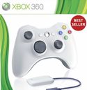 White Wireless Video Game Controller for Xbox 360 & PC Win 7 8 10