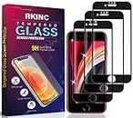 RKINC Screen Protector [3-Pack] for iPhone SE 3 2022/ SE 2 2020, iPhone 7 / iPhone 8, Tempered Glass Film Screen Protector [Full Coverage][LifetimeWarranty][Anti-Scratch][Anti-Shatter][Bubble-Free]