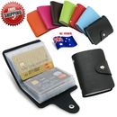 Men's Slim ID Credit Card Holder Pocket Case Purse Wallet For Cards PU Leather 