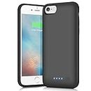 Pxwaxpy Battery Case for iPhone 7/8/6/6S/SE 2020, Upgraded [6000mAh] Protective Portable Charging Case Rechargeable Extended Battery Pack Charger Case for iPhone 7/8/6/6S (4.7 inch) Backup Power Cover