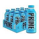 PRIME Hydration BLUE RASPBERRY | Sports Drinks | Electrolyte Enhanced for Ultimate Hydration | 250mg BCAAs | B Vitamins | Antioxidants | 2g Of Sugar | 16.9 Fluid Ounce | 12 Pack