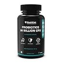 NutritJet Probiotics Supplement 50 Billion CFU For Men & Women with 20 Strains With Prebiotics Better Digestion, Strong Immunity, Detox & Improve Gut Health - 60 Veg Capsules