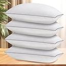 Wansimoo Bed Pillows for Sleeping Standard Size Set of 4,Comfortable Hotel Cooling Pillows 4 Pack, Soft & Support