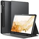 JETech Custodia per Samsung Galaxy Tab S8 2022/S7 2020 11 Pollici con S Pen Holder, Sottile Folio Stand Protettiva Tablet Cover, Multi-Angolo Visualizzazione (Nero)