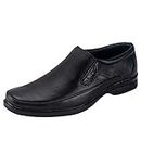 URBAN CAIMAN Men’s Black Original Leather Classy Formal Shoe Without Lace (Numeric_5)