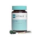 HealthKart HK Vitals Biotin, Supplement for Hair Growth, Strong Hair and Glowing Skin, Fights Nail Brittleness, 90 Biotin Tablets