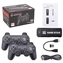 ClearEdge X2 Wireless Retro Game Console Game Stick Built in 30000+ Games, Dual 2.4G Wireless Controllers, 4K HD Plug and Play Retro Arcade TV Gaming Console, HDMI Output -128G