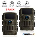 2PACK Trail Camera 2K HD 36MP Wildlife Hunting Game Camera 120°Wide Angle IP66