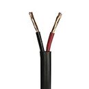 Wire4u 12V 24V AUTOMOTIVE 2/3/4/5/7 CORE THINWALL RED/BLACK CAR CABLE WIRE ROUND/FLAT (Flat 2 Core 0.75mm² 14Amps, 10 Metres)