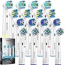 16 Pack o1brand Toothbrush Heads Compatible with ORAL B Electric Toothbrush, Medium Softness, Replacement Heads (ASSORTED PACK)