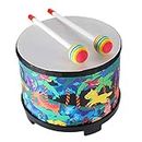 Ubblove Floor Tom Drum for Kids 8 inch Percussion Instrument Music Drum with 2 Mallets for Baby Children Special Christmas Birthday Gift, Black
