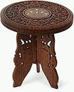 Bros Moon Maulik Aditya's Elegant Versatile Table Antique Classy Wooden Stool for Living and Bed Room Furniture/Out Door/Garden use/Gift/Festival
