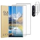 [2+2 Pack] Galaxy Note 10 Screen Protector and Camera Lens Protector,9H Hardness Tempered Glass,3D Curved, Anti-Scratch,Fingerprint Compatible, Dust proof,for Samsung Galaxy Note 10 6.3 Inch