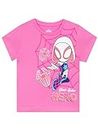Marvel Spider Gwen Girls Tshirt | Summer Girls’ T-Shirts | Spidey and His Amazing Friends Clothes | Pink 3-4 Years