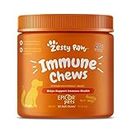 Dog Immune Chews - Dog Supplements for Immune Support & Gut Health Formulated with Salmon Oil and Omega 3 for Itchy Skin Relief, Peanut Butter Flavor 90 Count Zesty Paws