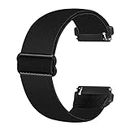 Ecogbd Cinturino di ricambio elastico compatibile con cinturino Fitbit Versa/cinturino Fitbit Versa Lite/cinturino Fitbit Versa 2, cinturini in nylon tessuto morbido per donna uomo (nero)