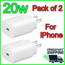 2 Pack Type C Fast Wall Charger For Apple iPhone 15 14 13 12 11 X XS XR Pro Max