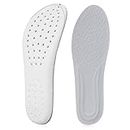 WLLHYF 1 Pairs Memory Foam Shoe Insoles， Shock Absorption Inserts Arch Support Cushioning Sports Insoles Soft Comfortable Replacement Insoles for Men Women Relieve Foot Pain (grey（Women:US 5-10）)