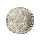 XLSDZDCX Moneta commemorativa di Artigianato Antico degli Stati Uniti 1873 Moneta d'Argento da Dollaro in Argento Regalo Rotondo