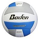 Baden Perfection Leather Volleyball, Blue/White/Gray , Size 5