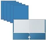 Better Office Products Two Pocket Portfolio Folders, 50-Pack, Light Blue, Letter Size Paper Folders, 50 Pieces, Lt. Blue