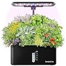 Hydroponics Growing System Indoor Garden: Herb Garden Kit Indoor with LED Grow Light Quiet Smart Water Pump Automatic Timer Healthy Fresh Herbs Vegetables - Hydroponic Planter for Home Kitchen Office