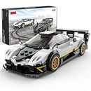 Voltz Toys Officially Licensed 1:28 Scale Pagani Zonda R Model Building Kit – 387 Piece Pagani Zonda R Vehicle Collectible Construction Set Gift for Kids and Adults (White)
