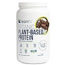 LEANFIT ORGANIC PLANT-BASED PROTEIN, Natural Chocolate, 21g Protein, 19 Servings, 715g Tub, Soy Free, Gluten Free, Dairy Free and Sugar-Free