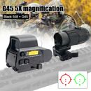 558 Holographic Red/Green Dot Sight + G45/G43/G33 3/5x Magnifier QD 20mm Switch
